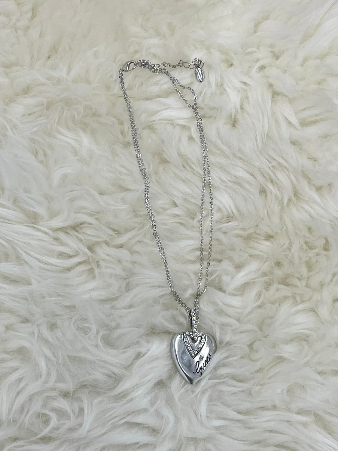 게스 하트 큐빅 네크리스 상품이미지3