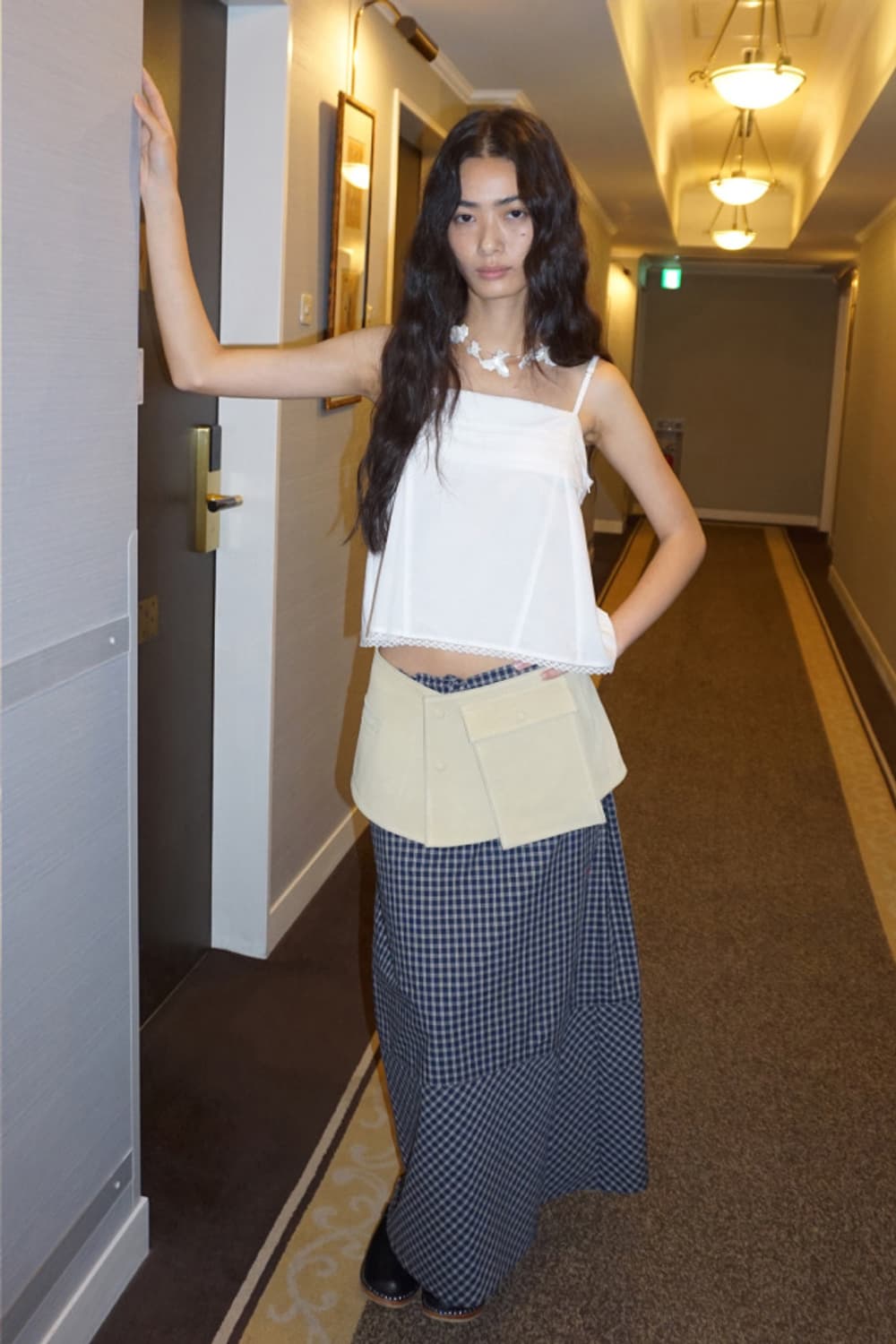 쏘딩키브레드 체크 스커트 상품이미지2