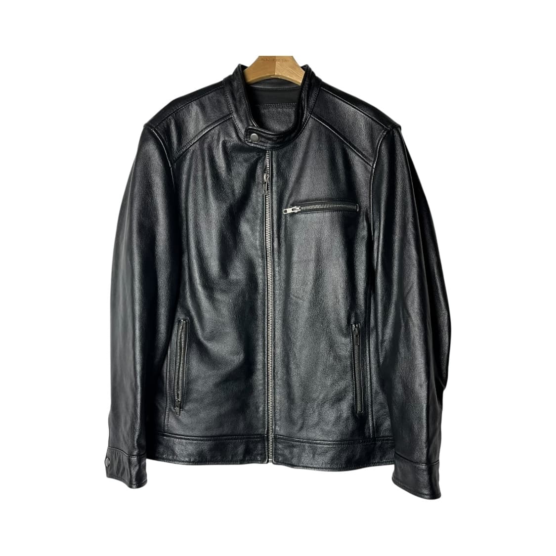 [Fortime] 천연 소가죽 싱글 라이더자켓 상품이미지1