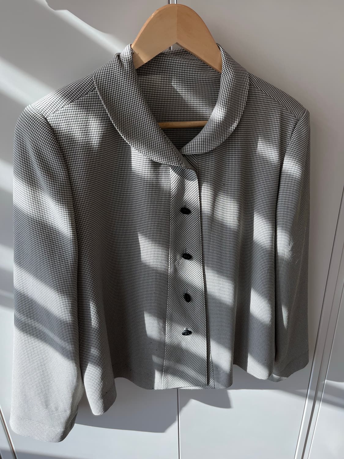 Japanese vintage 하운드 체크 블라우스 상품이미지7