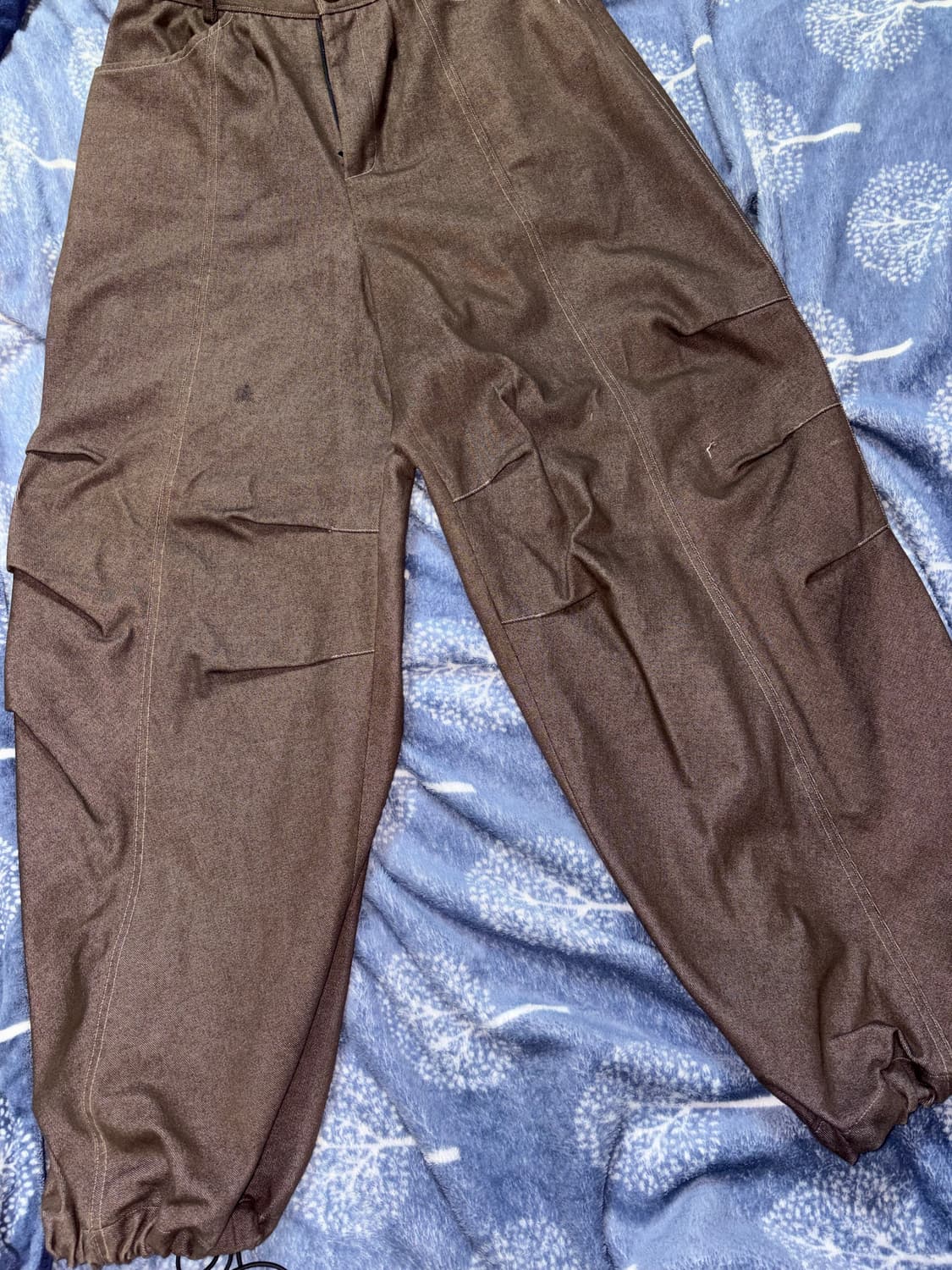 아캄 데님 턱 팬츠 브라운 상품이미지3