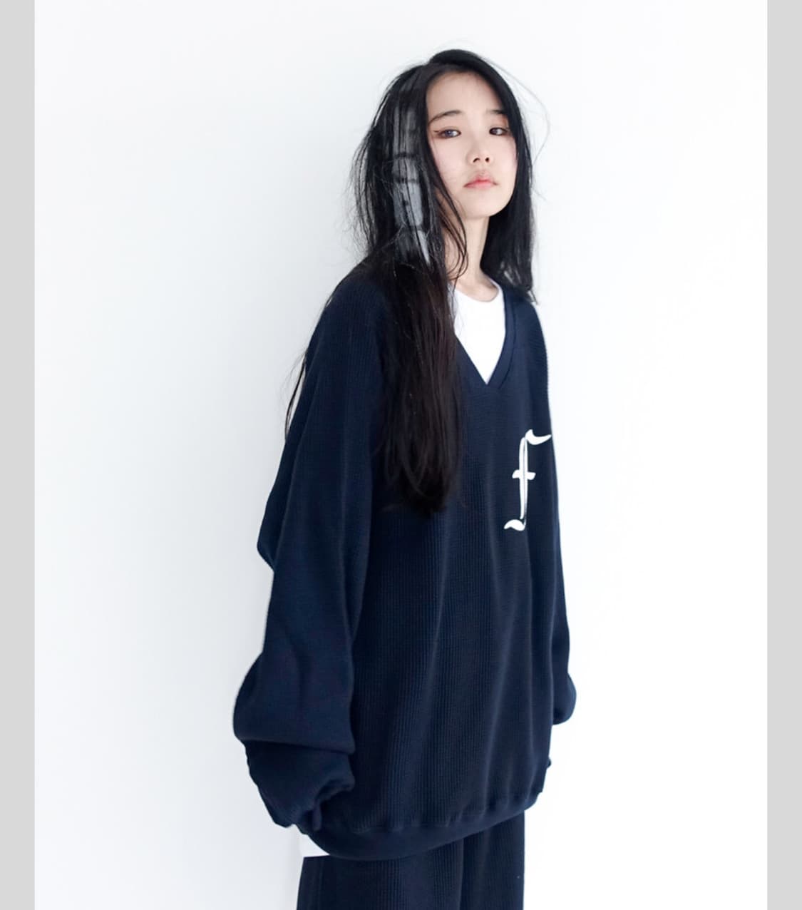 waffle boxy MTM (navy)  상품이미지2