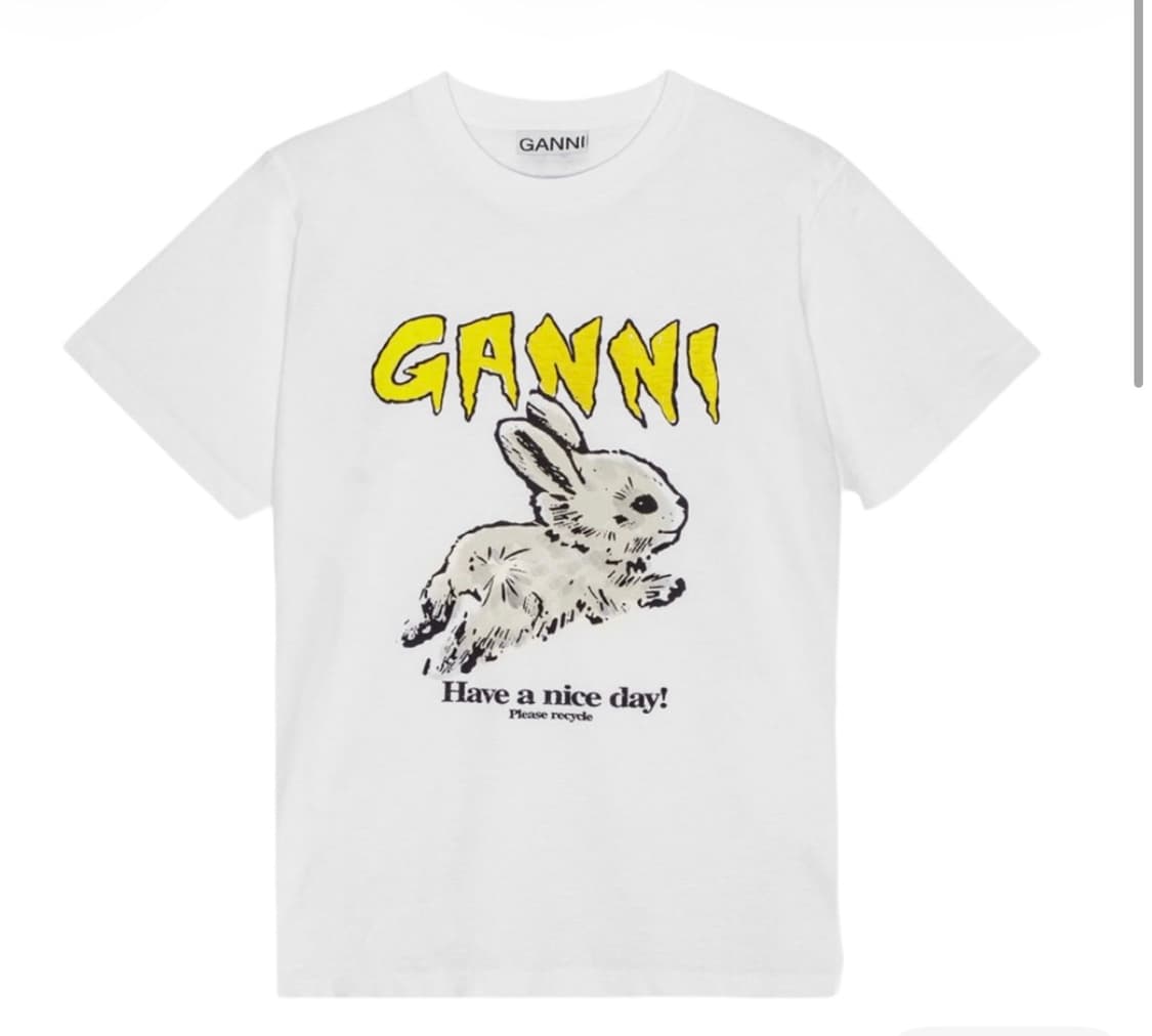 가니(ganni) 릴랙스드 버니 티셔츠 상품이미지1
