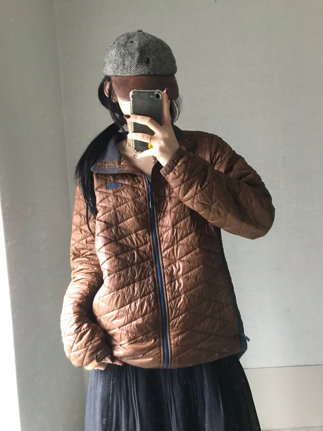 노페 브라운 경량패딩 상품이미지1