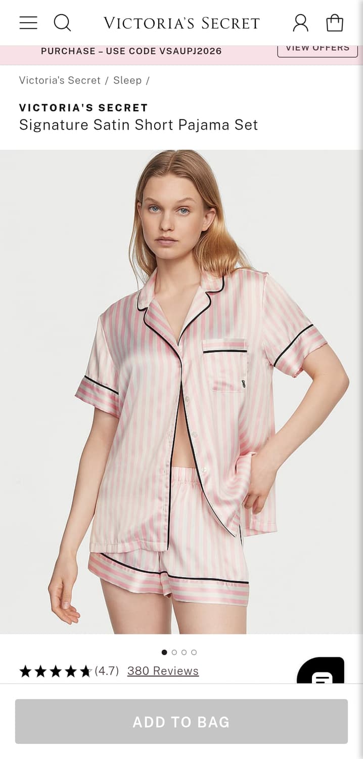 Victoria's Secret Satin Short Pajama Set 상품이미지1