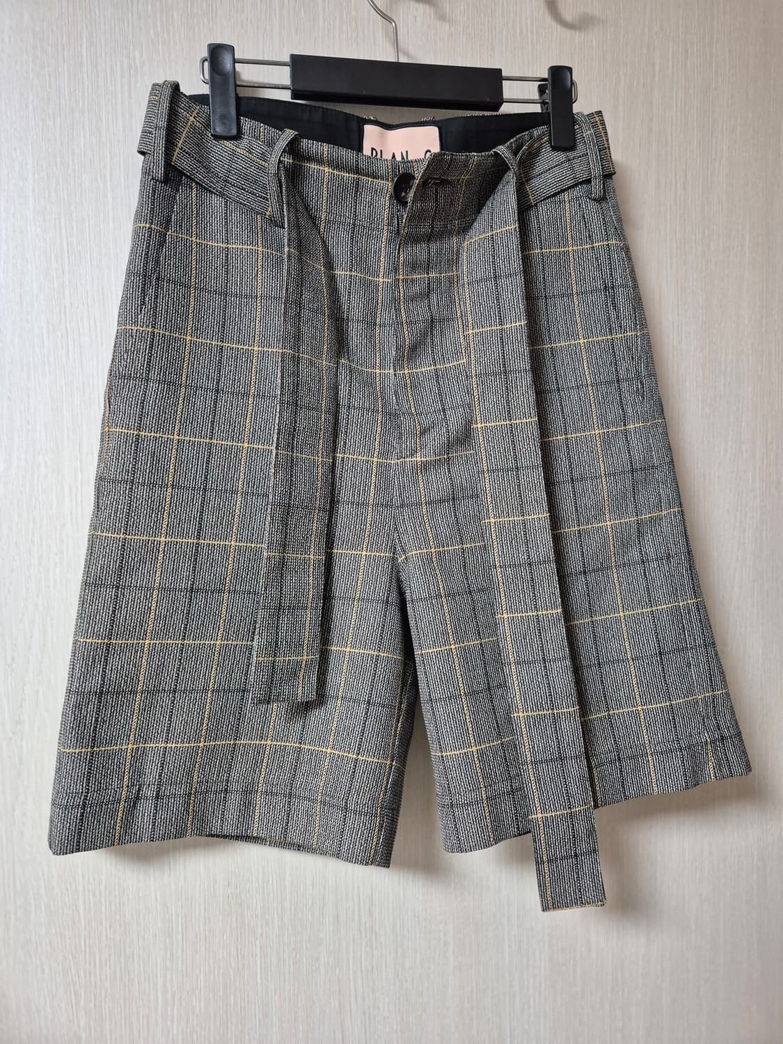 (정품) 플랜씨 팬츠 벨트 체크팬츠 반바지 36 PLAN C 상품이미지2