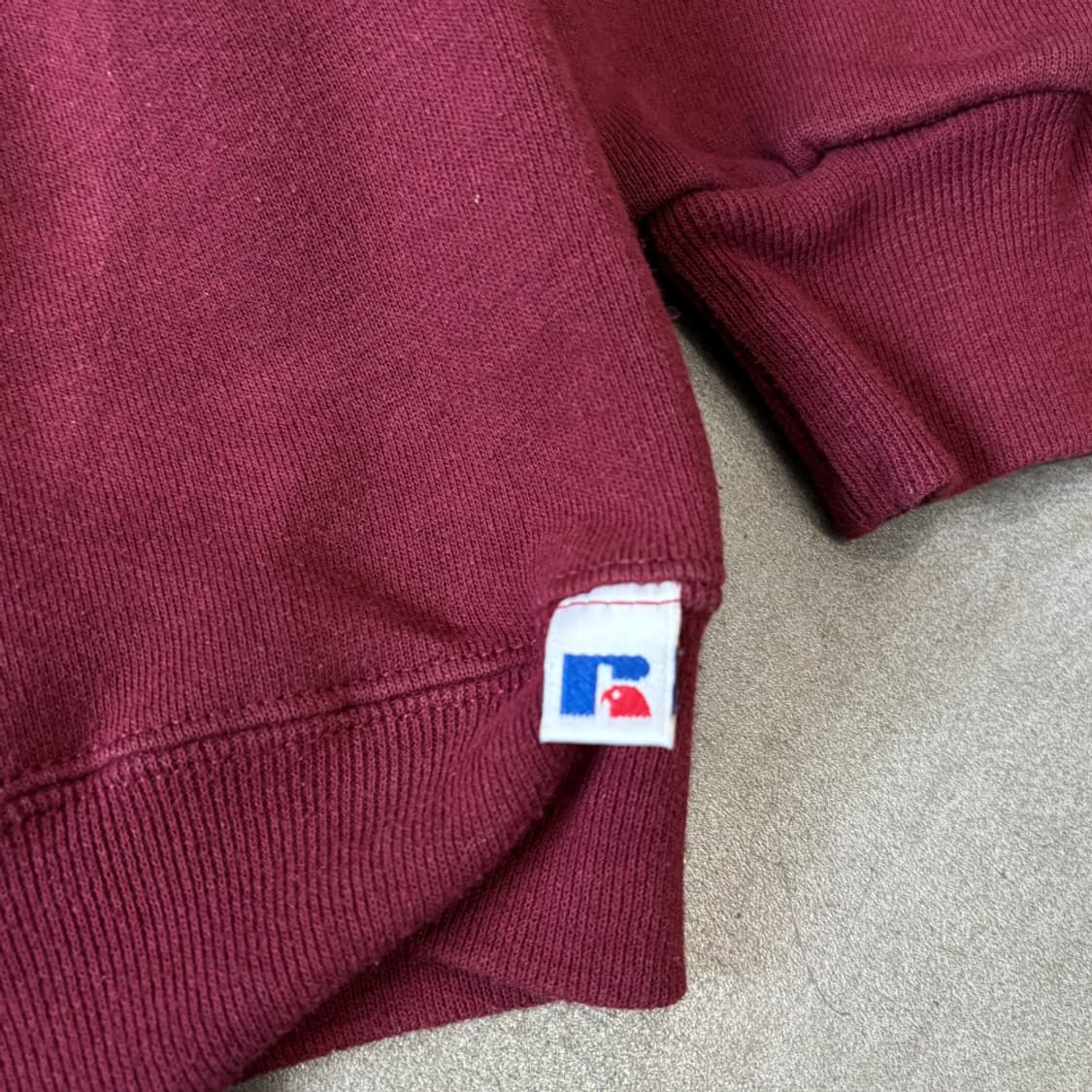 90s Russell 90년대 생산 러셀 블랭크 버건디 스웻셔츠 상품이미지7