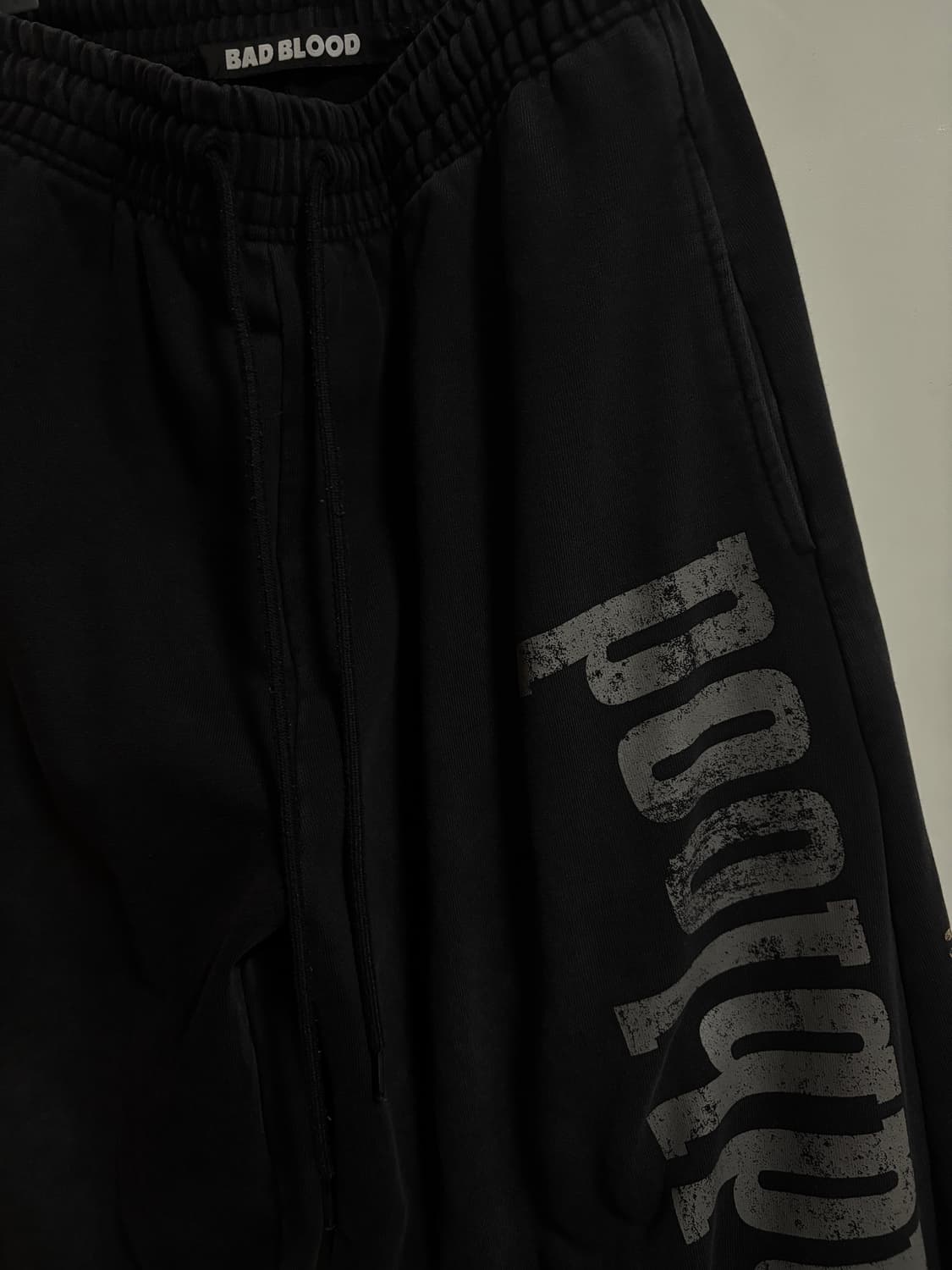 배드블러드 선 페이디드2 조거팬츠 블랙 s 상품이미지3
