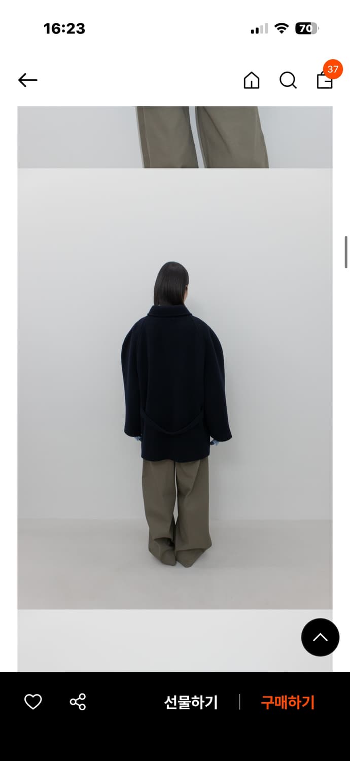 25FW TOGGLE MUFFLER COAT / NAVY 상품이미지4