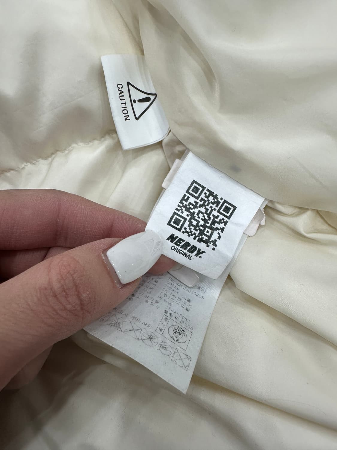 널디 크롭패딩 아이보리 상품이미지4