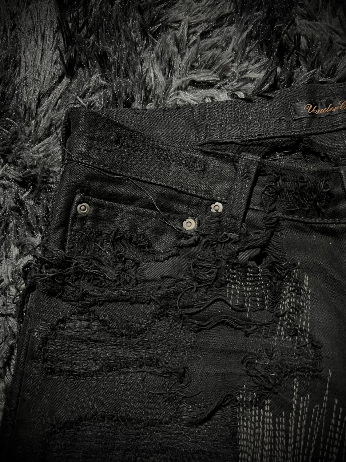 UNDERCOVER 85데님 블랙 스키니진 상품이미지5