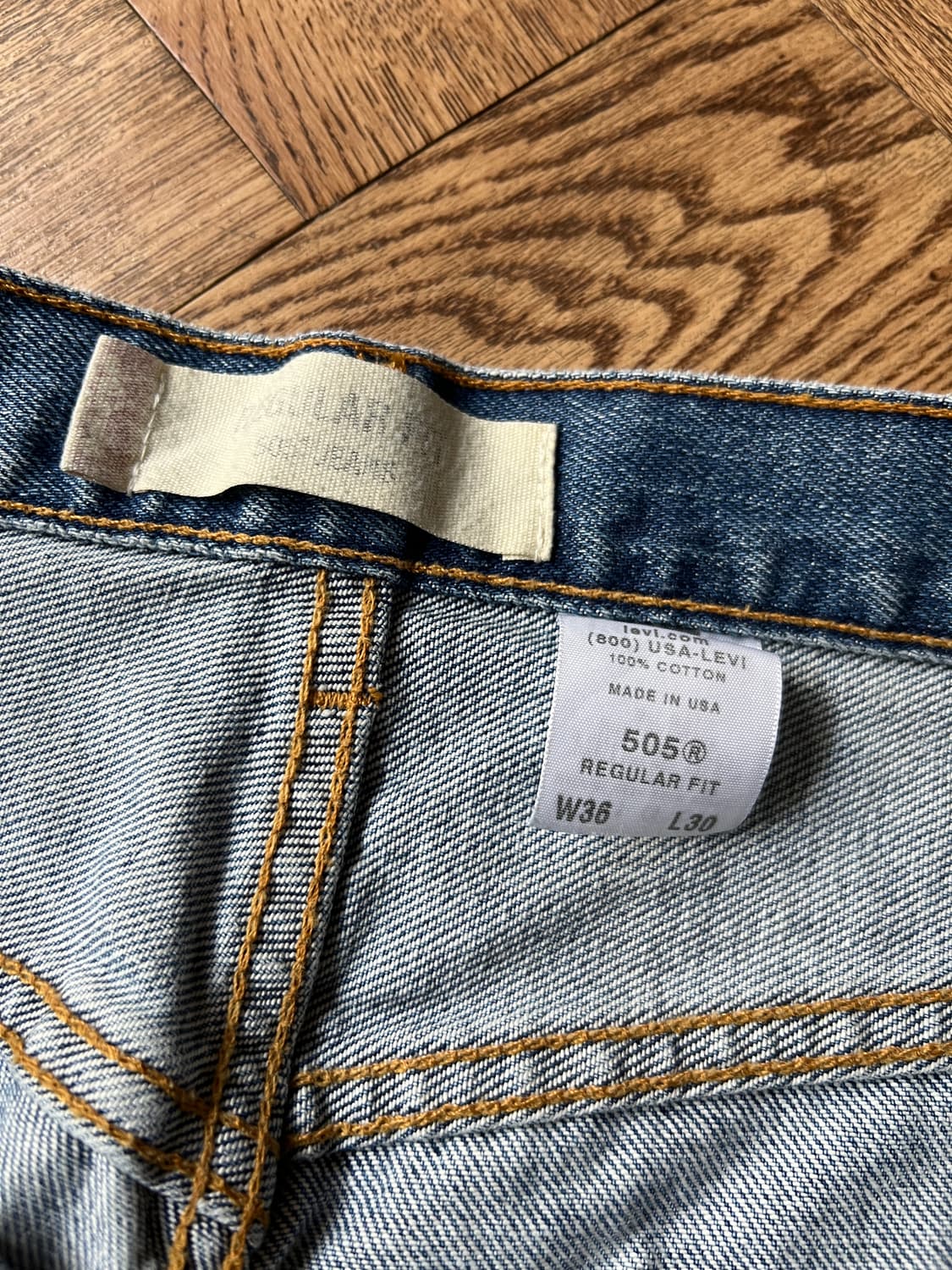 [36]00's 리바이스 505 Made in USA 데님 팬츠 상품이미지3