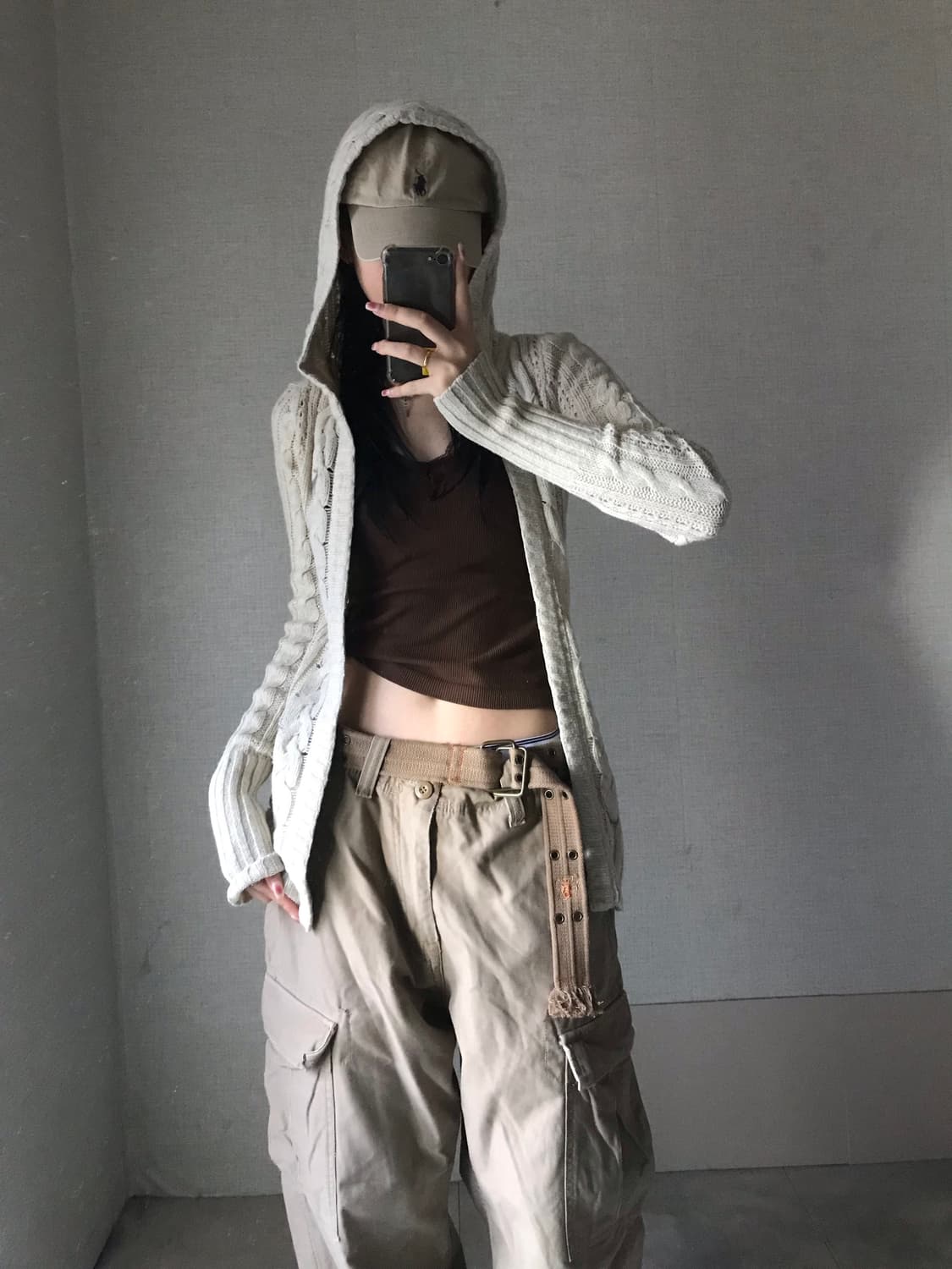 아베크롬비 아이보리 후드 가디건 상품이미지1