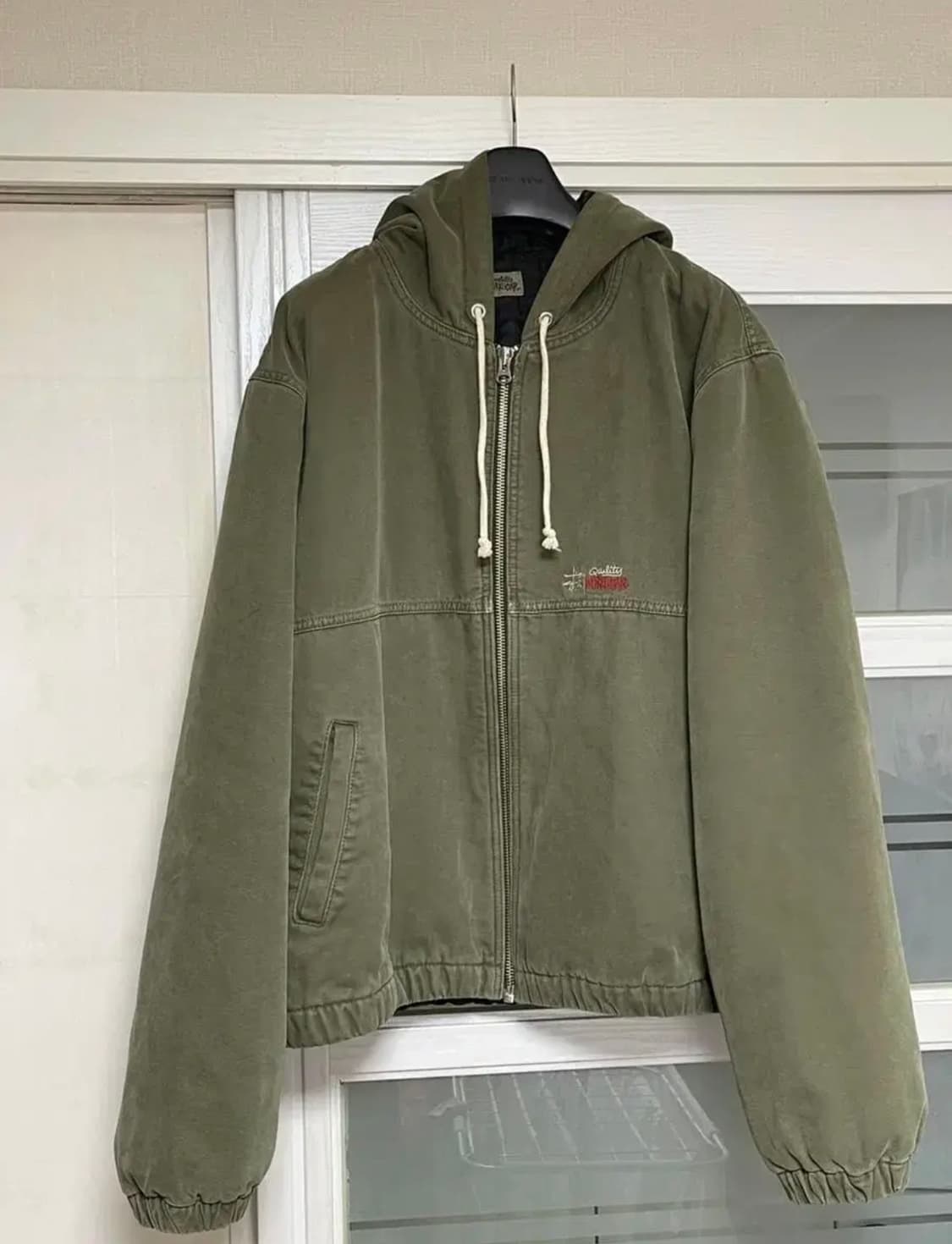 스투시 인슐레이티드 캔버스 워크 자켓 올리브 드랩 상품이미지1