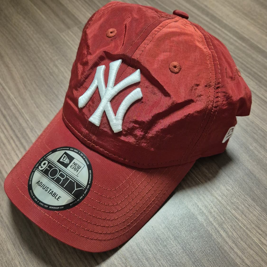 MLB 뉴욕 양키스 나일론 메탈 언스트럭쳐 볼캡 레드 상품이미지2