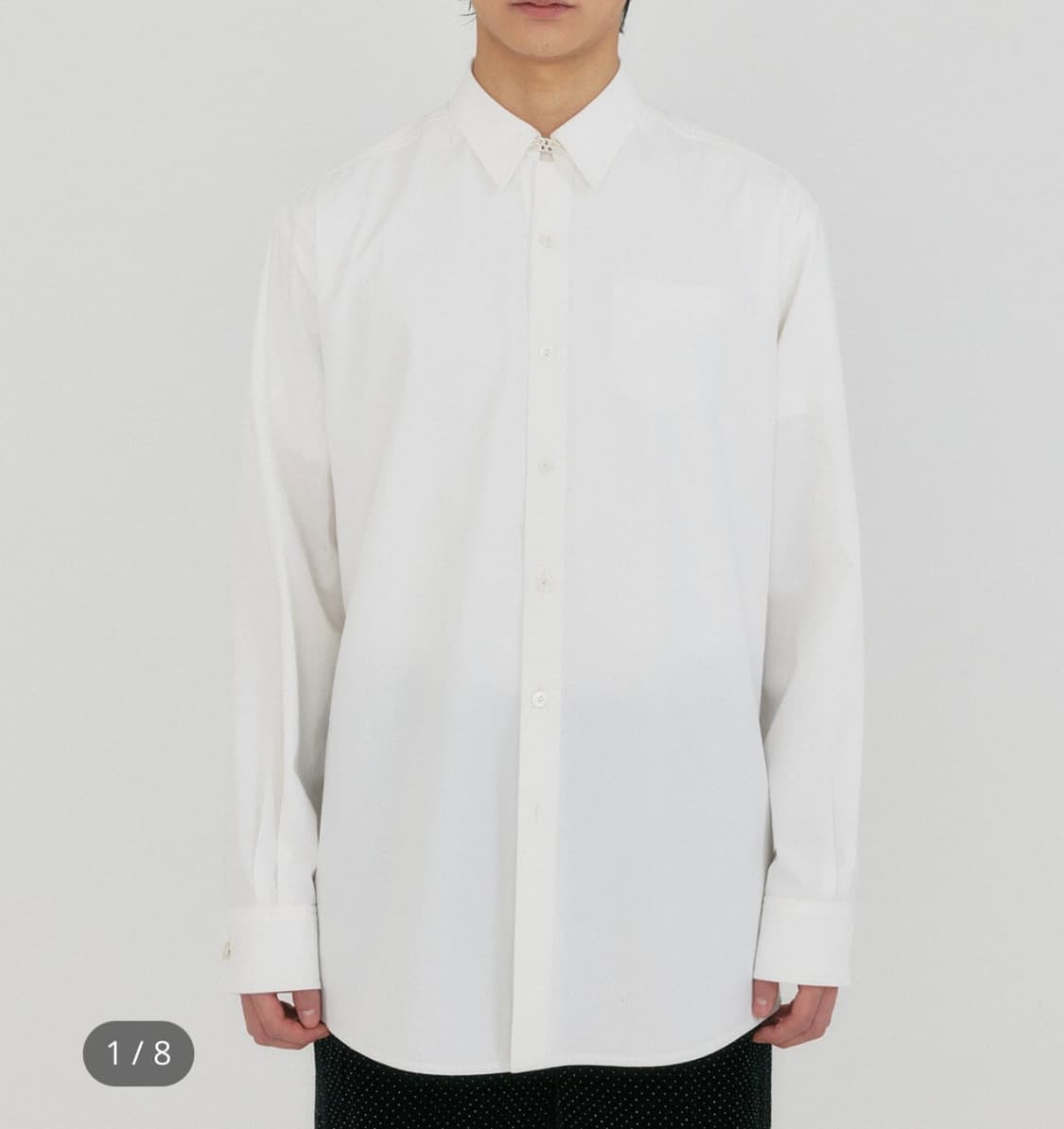 [EENK] ZOSEF Oversized Shirt - White  상품이미지1