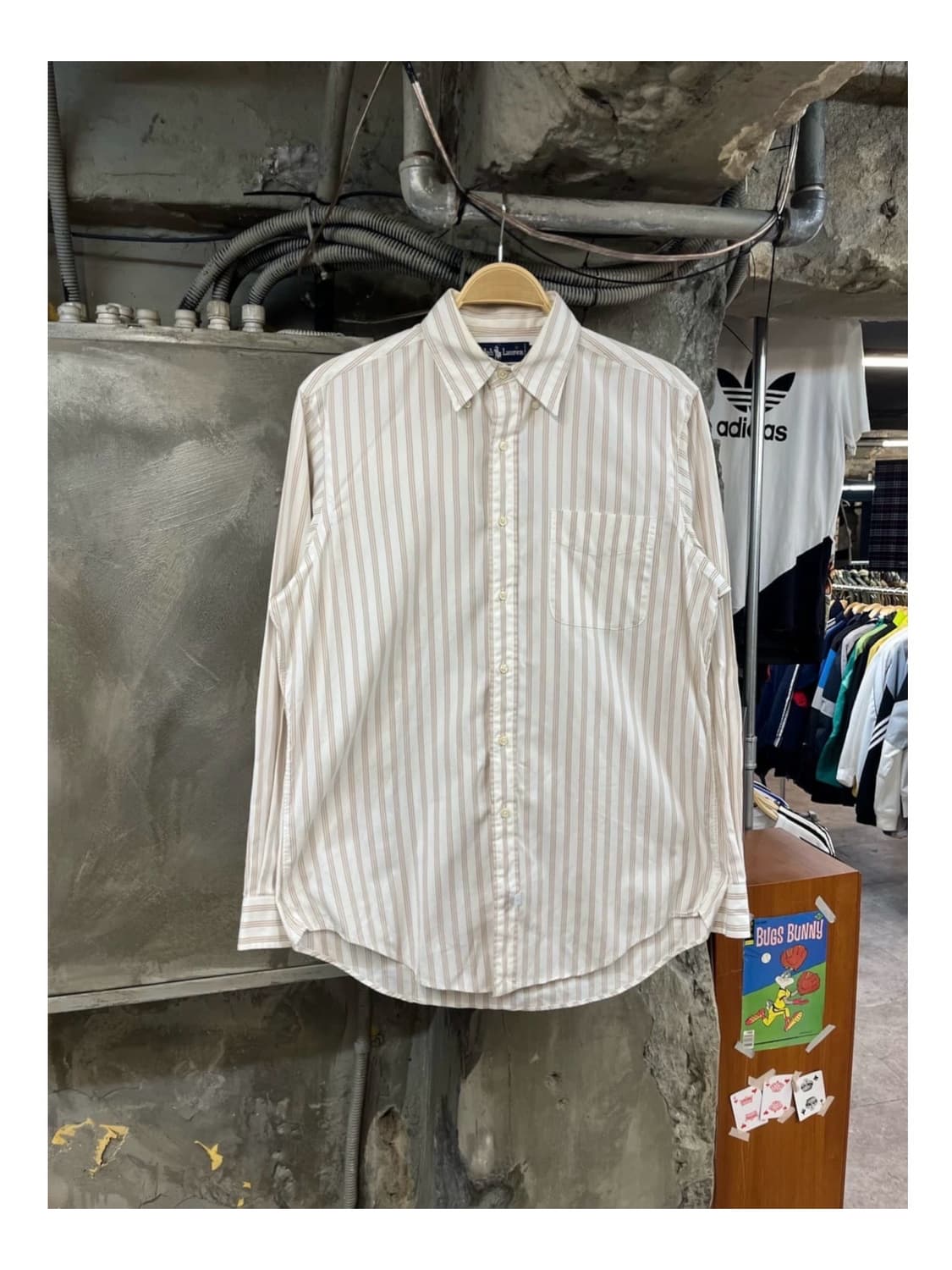 폴로 랄프로렌 스트라이프 셔츠 베이지 #csz3663 상품이미지1