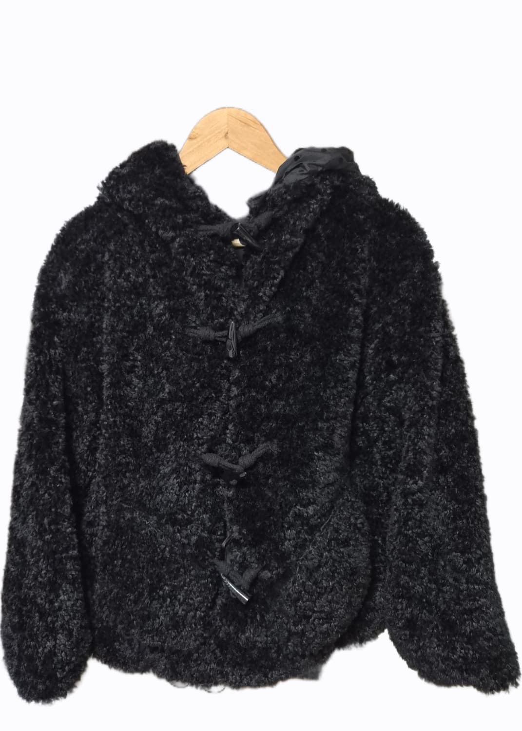 도트 리버시블 퍼자켓 블랙 상품이미지3