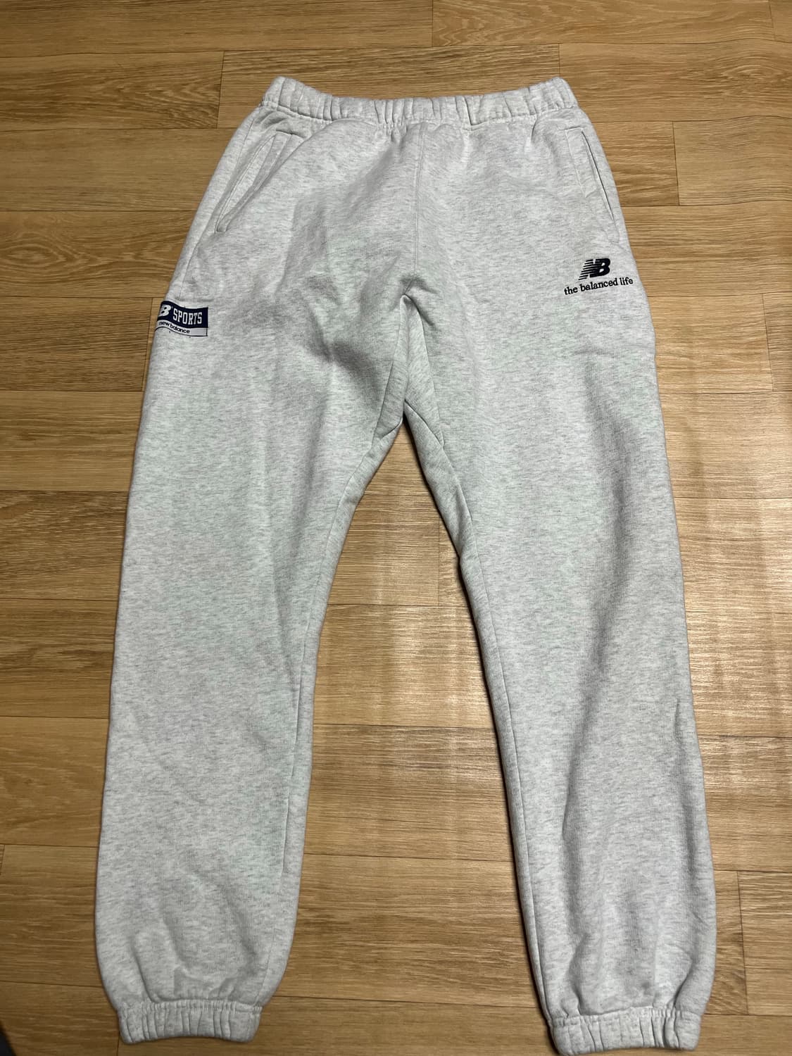 뉴발란스 아이보리 기모 트레이닝 바지 상품이미지1