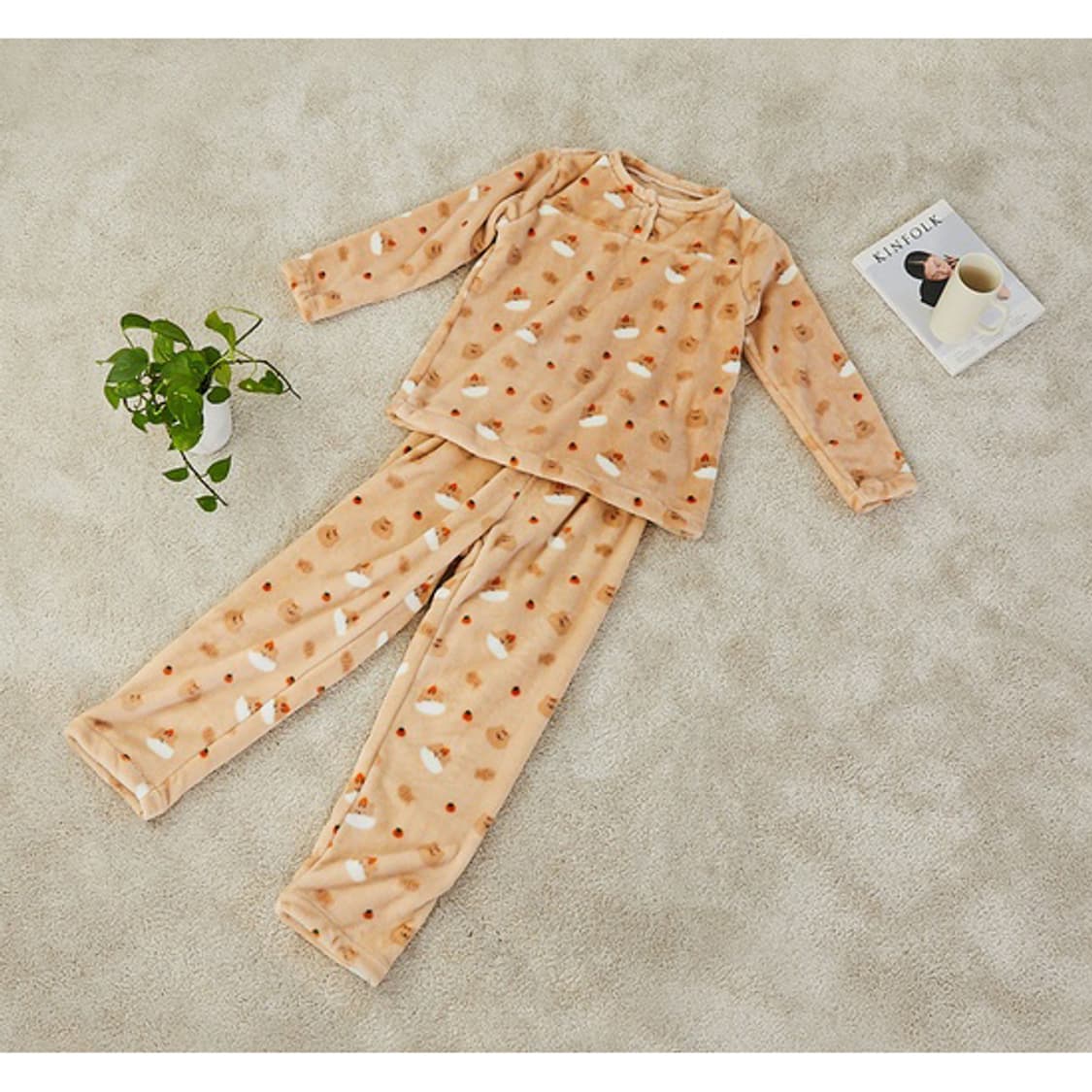 모던하우스 버터샵 BT 달순이 파자마 수면잠옷 밍크극세사 상품이미지2