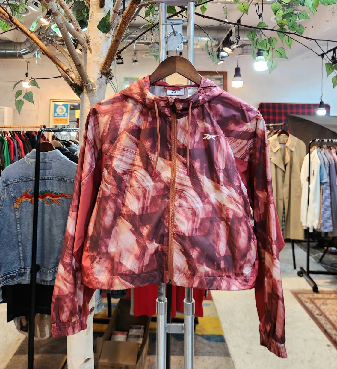 Reebok 리복 후드 바람막이  숏 점퍼 상품이미지1