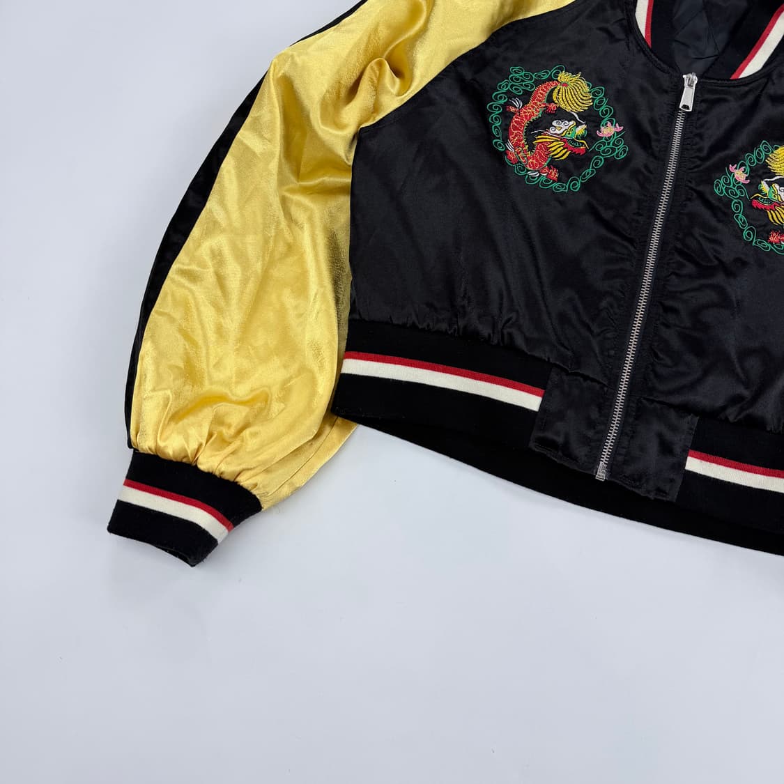 일본 빈티지 크롭 자수 스카쟌 상품이미지3