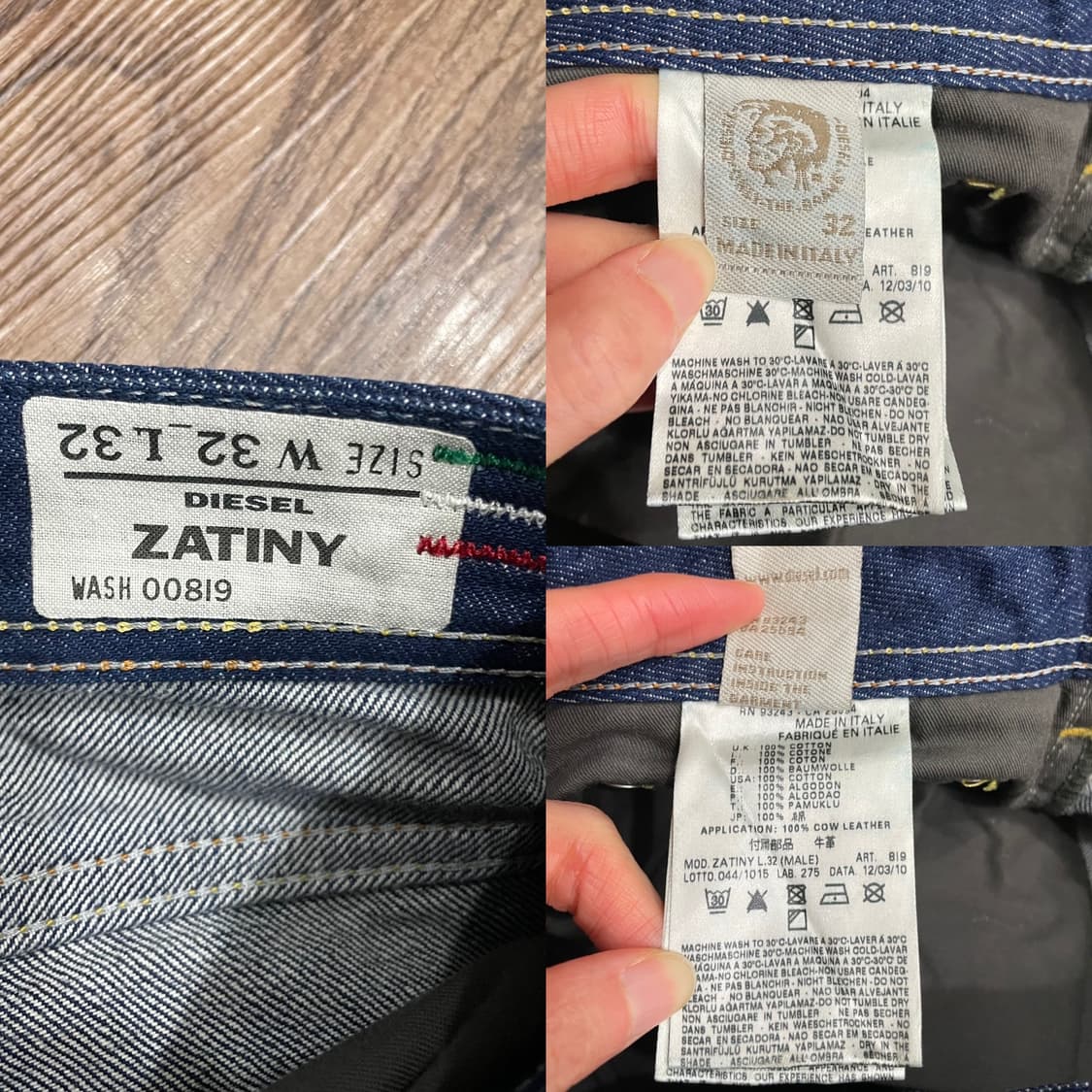 디젤 ZATINY 오일워싱 부츠컷 플레어진 데님 팬츠 상품이미지7