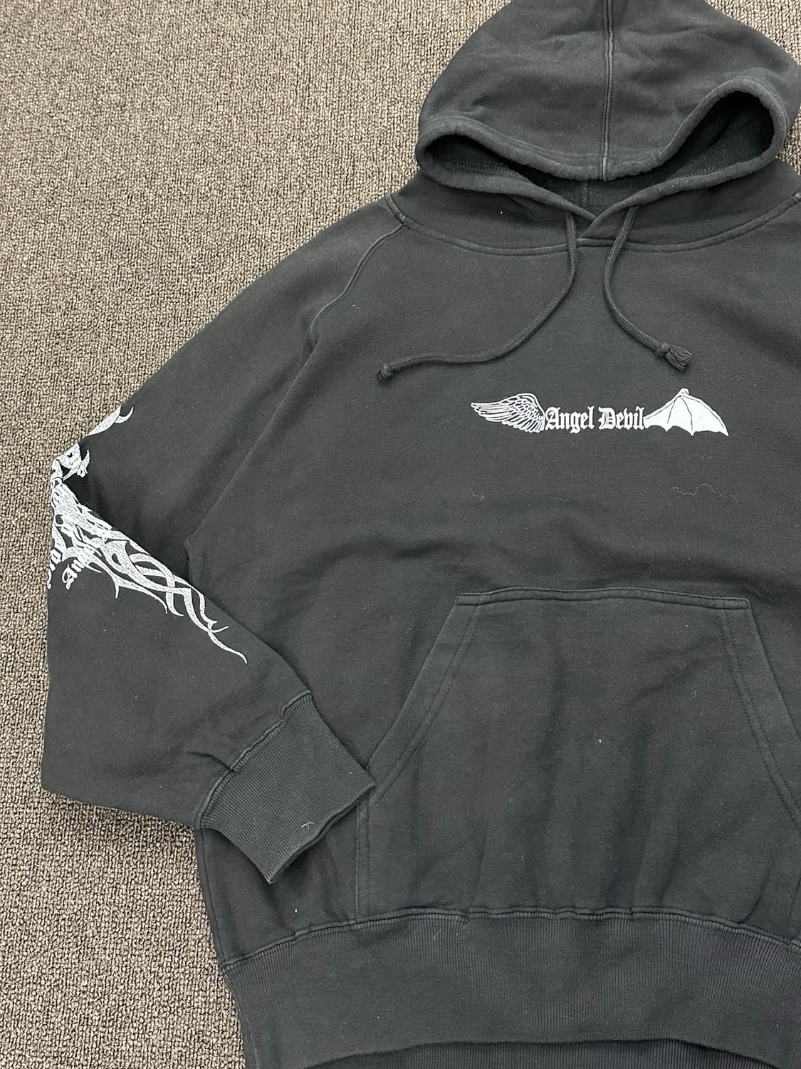 L)Japanese vintage Angel Devil 프린팅 후디 상품이미지2