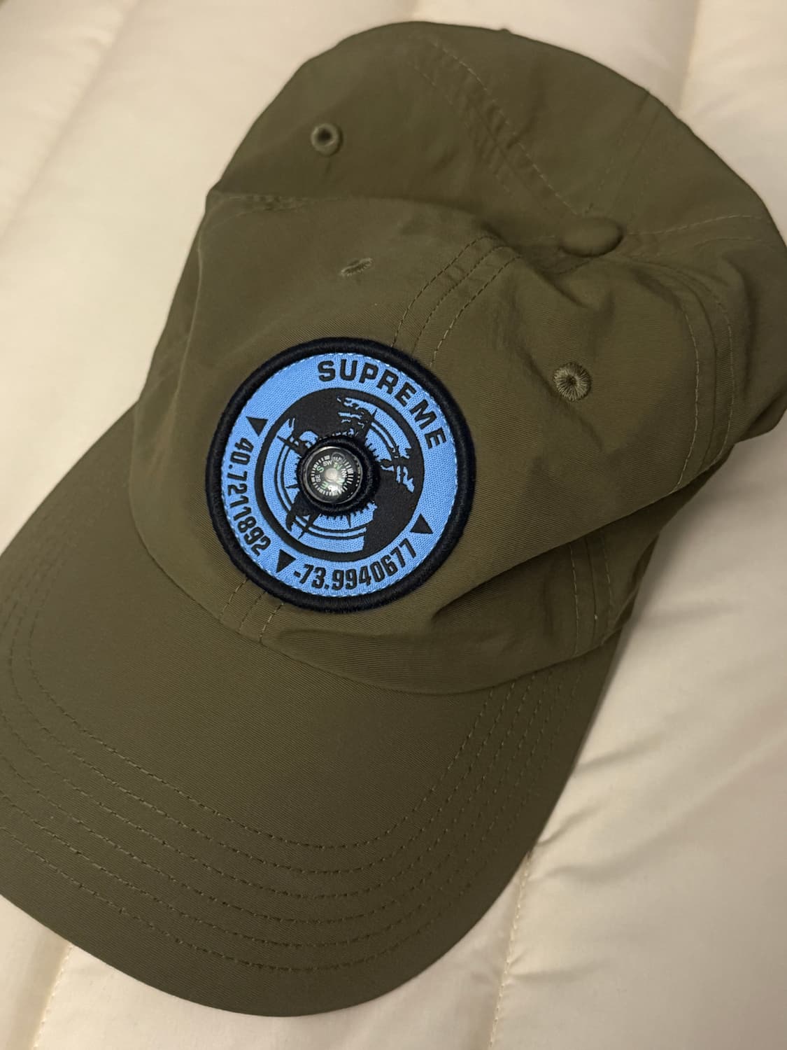 슈프림 컴퍼스 6-패널 올리브 볼캡 상품이미지1