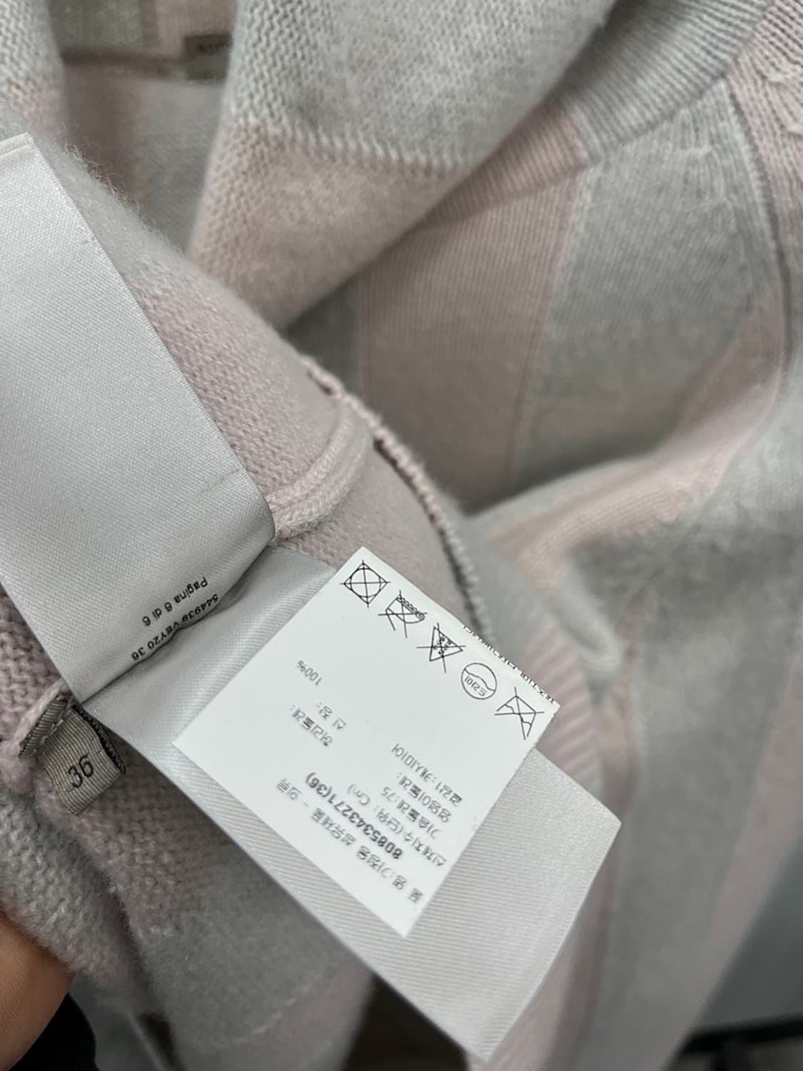 여) 보테가베네타 베이비핑크 캐시미어100% 니트 상품이미지7