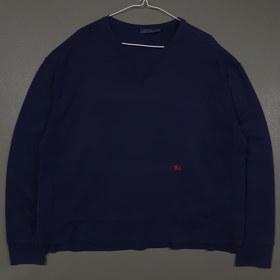 L (100) 폴로 랄프로렌 신형 RL 네이비 맨투맨 스웻셔츠 롱슬리브 상품이미지1