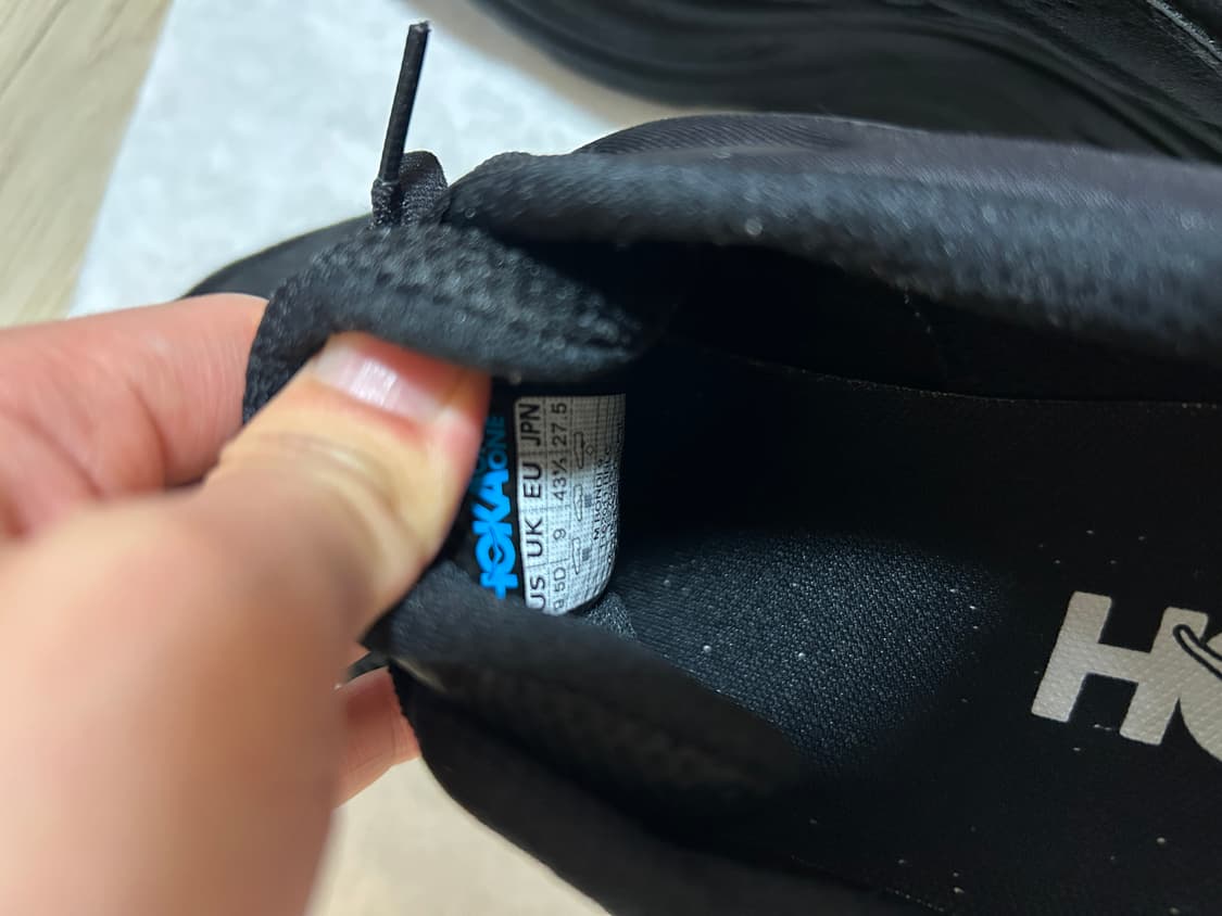 (1회착용) 호카 본디 9 블랙 - 레귤러 [275] 상품이미지8