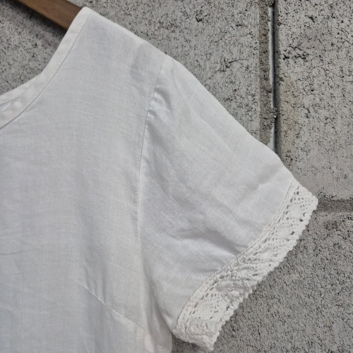 하구미룩  린넨 linen 화이트 원피스  모리걸 상품이미지3