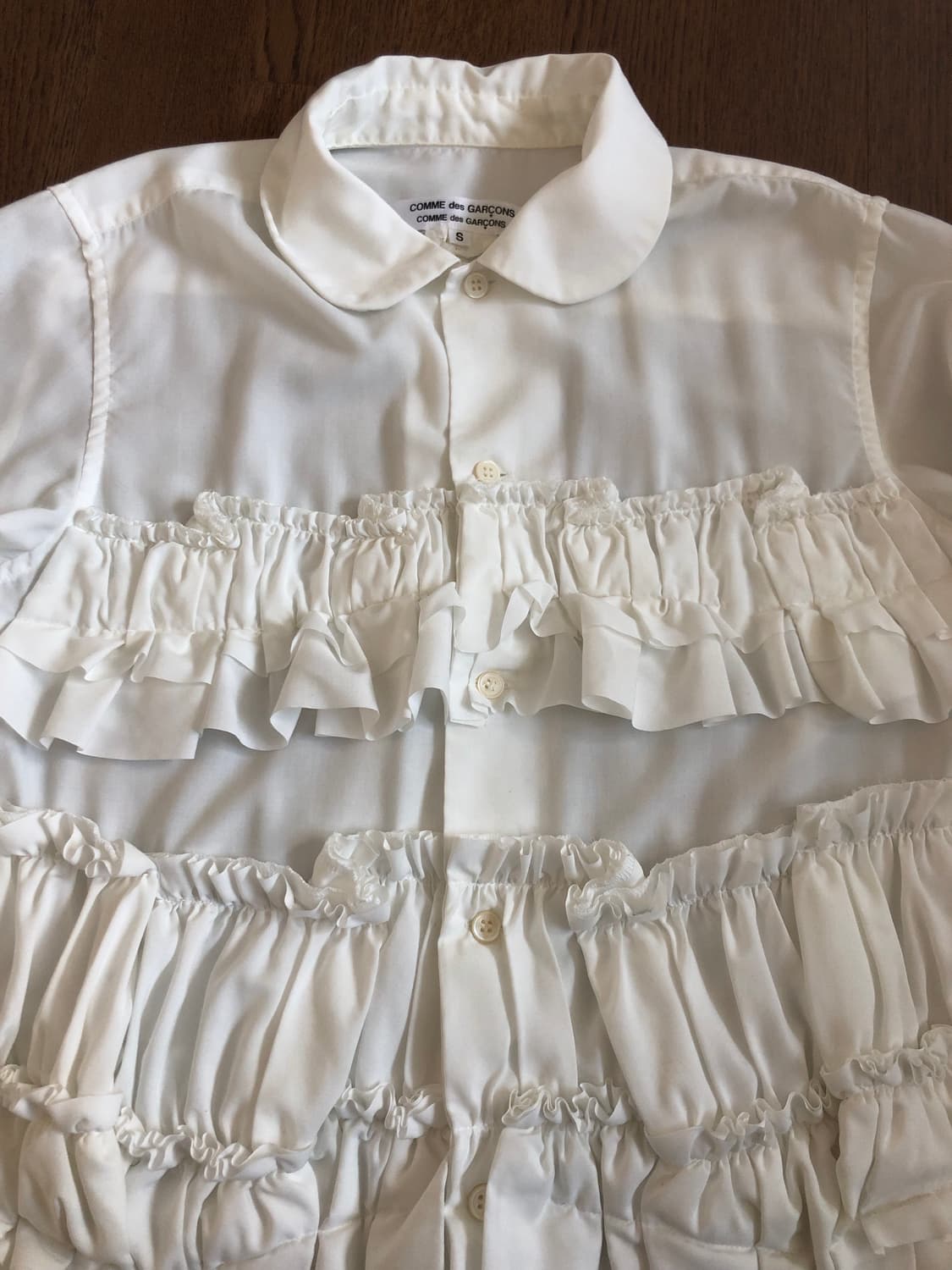 Comme des Garcons 꼼데가르송 프릴 블라우스 셔츠 상품이미지3