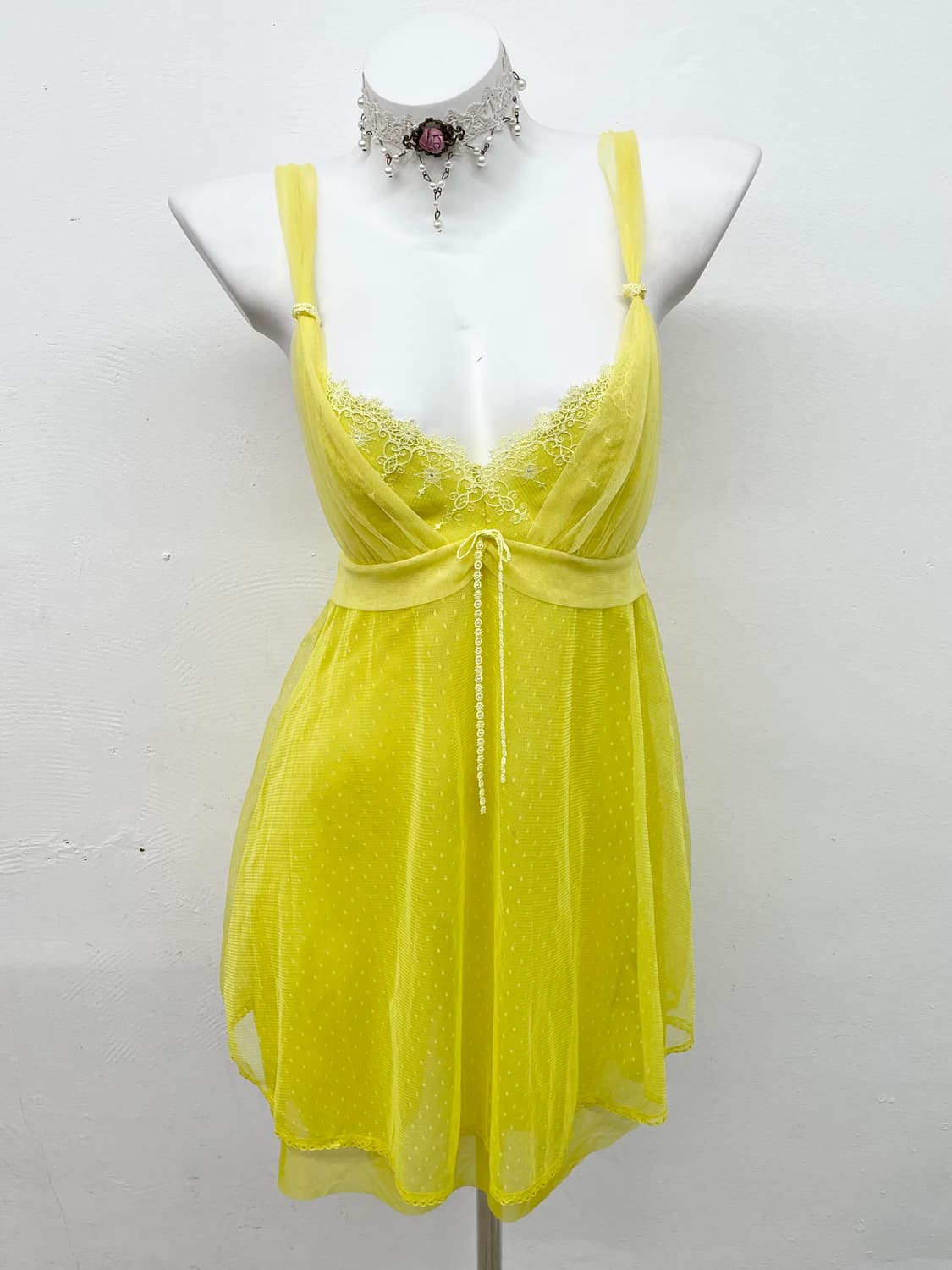 페어리 레이스 자수 슬립 상품이미지1