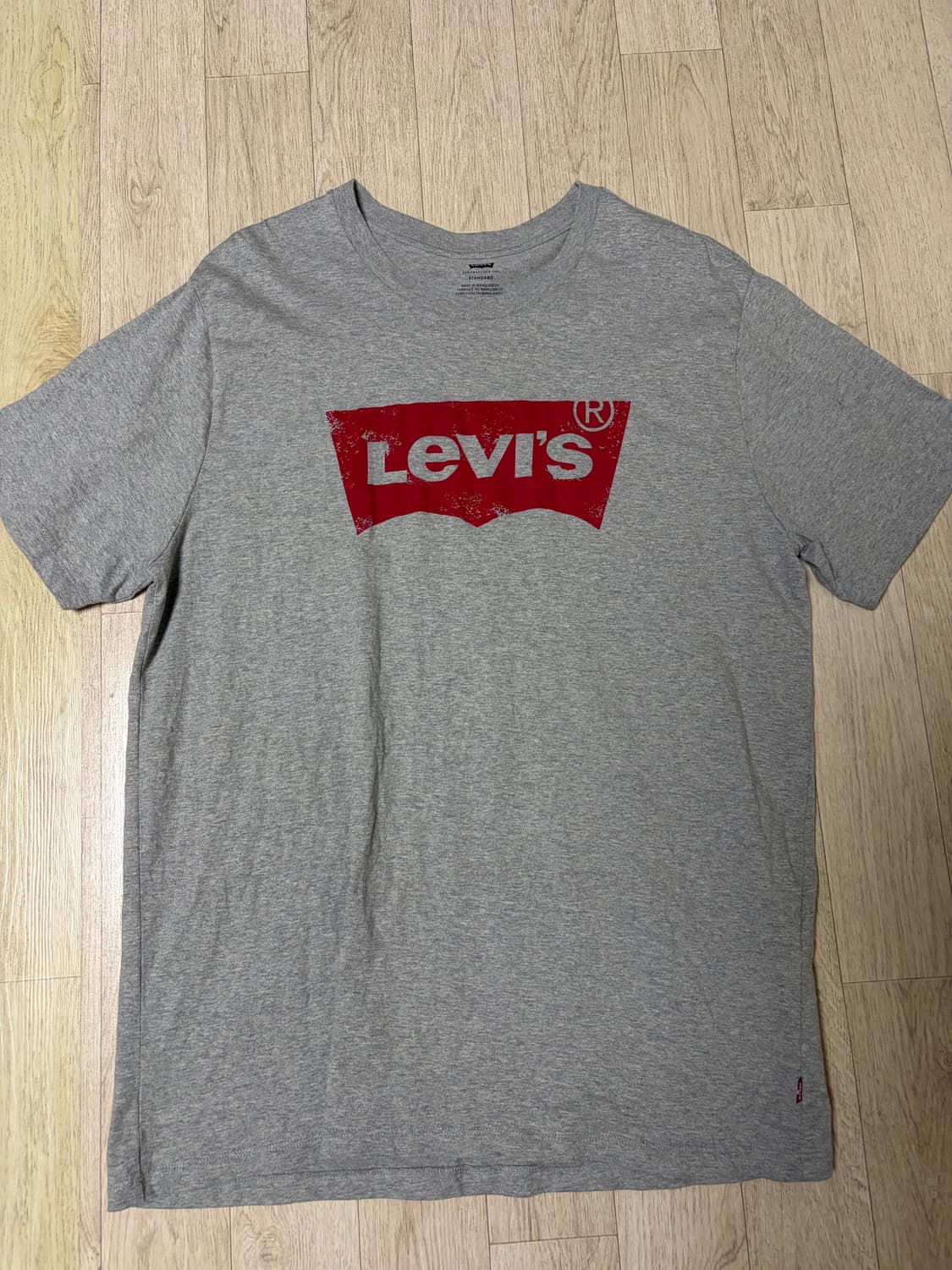 (XL) 리바이스 배트윙 로고 티셔츠 그레이 상품이미지1