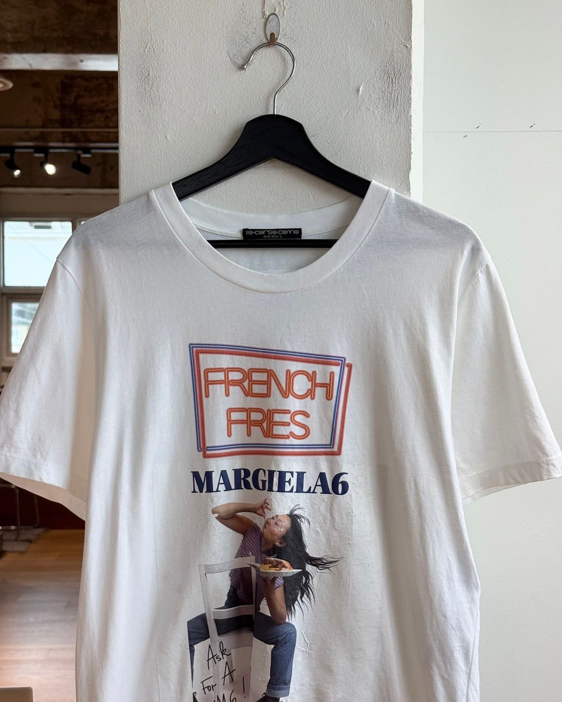  mm6 화이트 프렌치 프라이 그래픽 하프티 상품이미지4