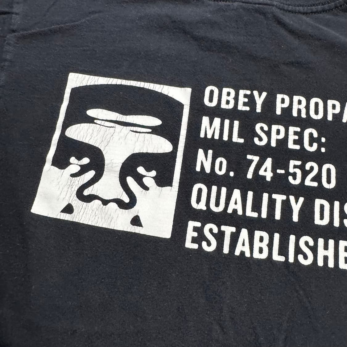 오베이 가슴 스몰로고 백프린팅 반팔 상품이미지4