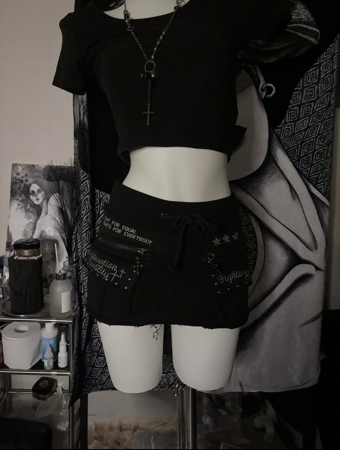 빈티지 펑크 숏스커트 상품이미지3