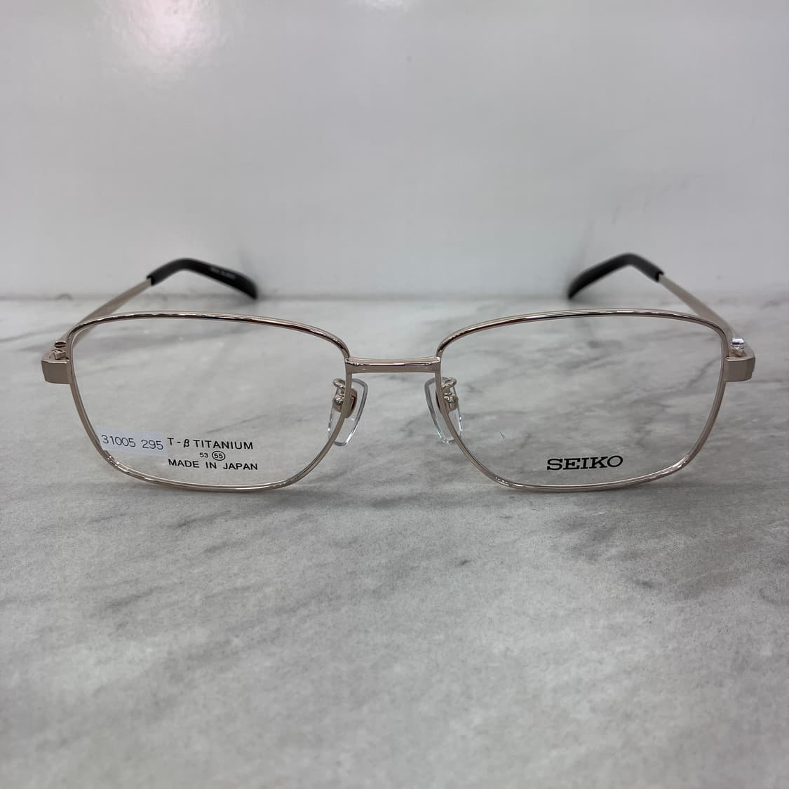 C85 세이코 SEIKO 빈티지 골드 스퀘어 B-Titan 메탈테 안경 상품이미지6