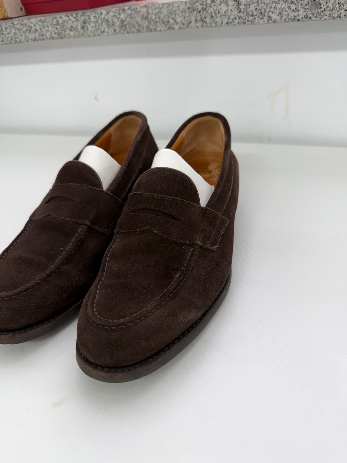 정품) 버윅1707 스웨이드 브라운 로퍼 255 상품이미지2