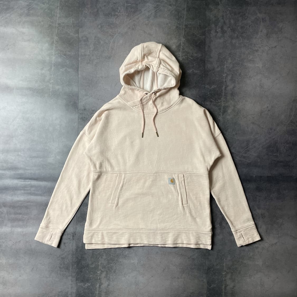 CARHARTT 칼하트 빈티지 라이트 핑크 썸홀 후드티 A00373 상품이미지1