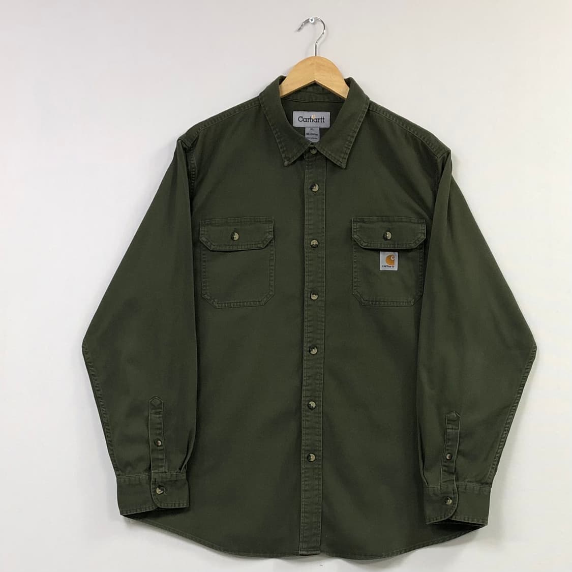 XL 칼하트 카키 워크 셔츠 상품이미지2