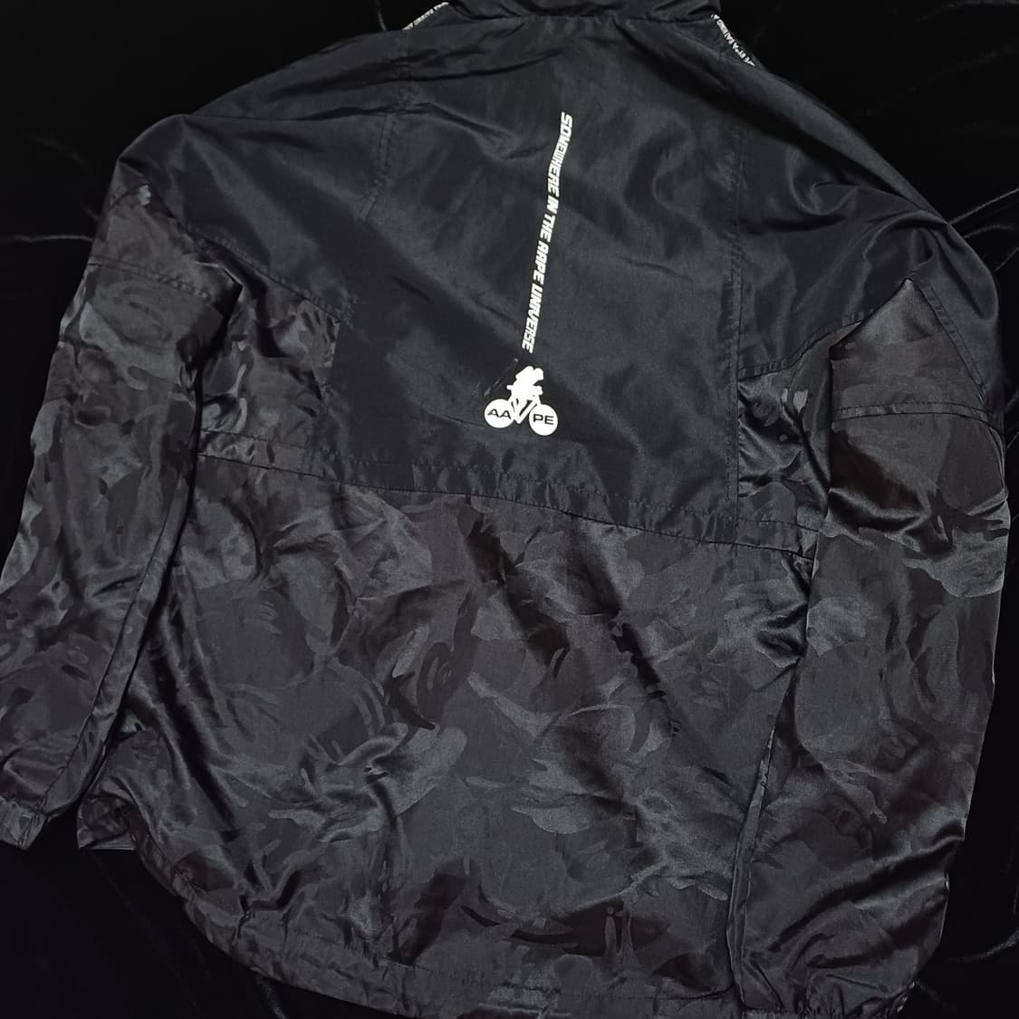 AAPE 에이프 베이프 하프집업 아노락 s 카모블랙 상품이미지4