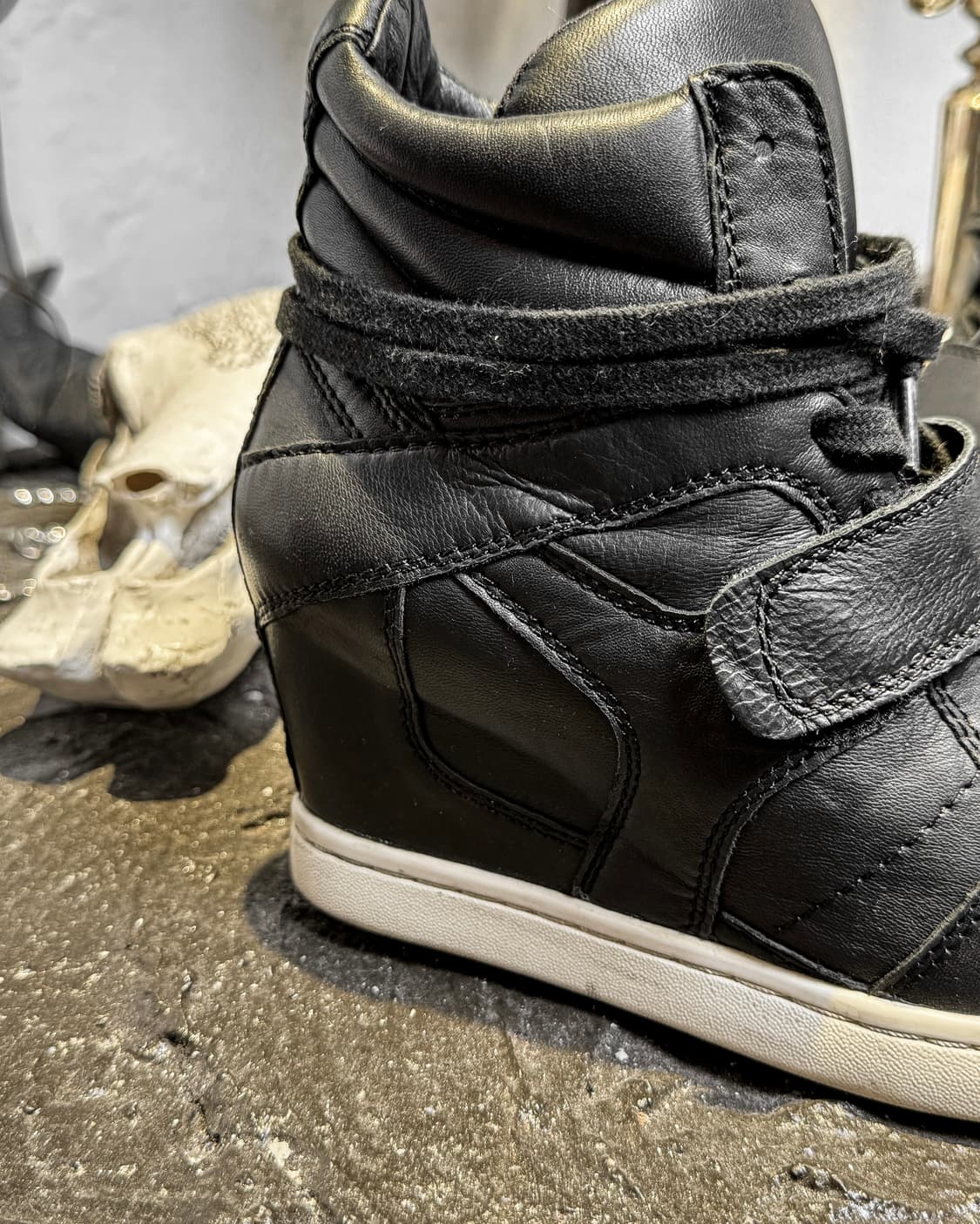 ASH – Leather High-top Wedge Sneakers 상품이미지5