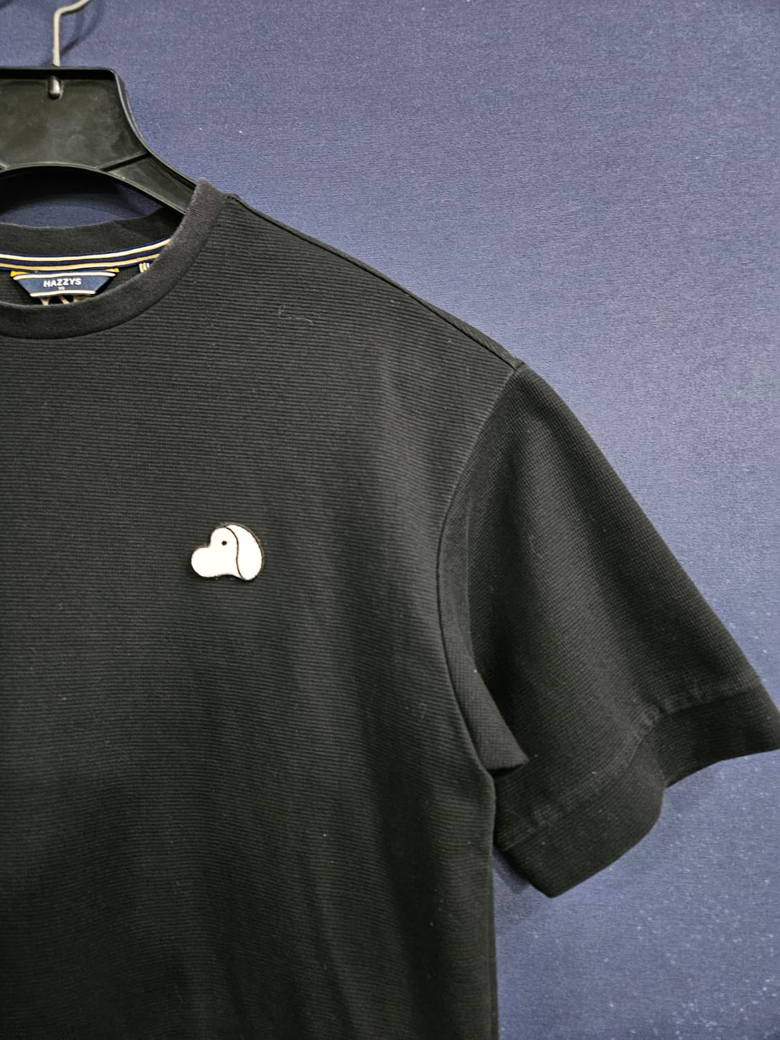 헤지스 블랙 남성 세미오버핏 95 반팔티  상품이미지4