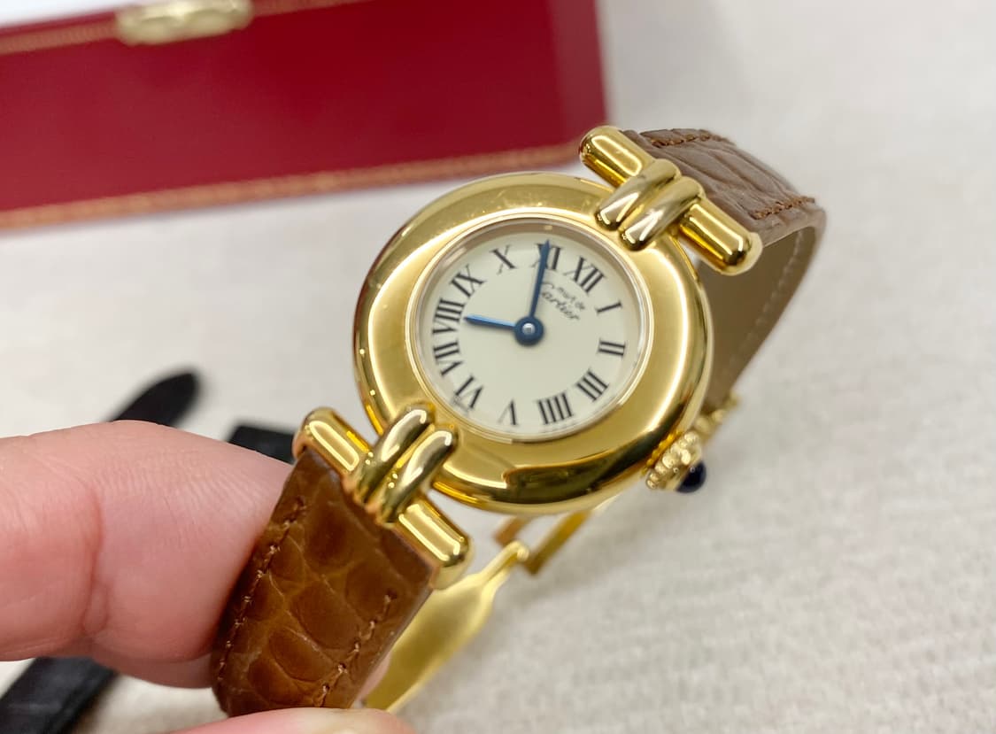 까르띠에 머스트 꼴리제드 24mm 쿼츠 여성용 금장 실버 상품이미지6