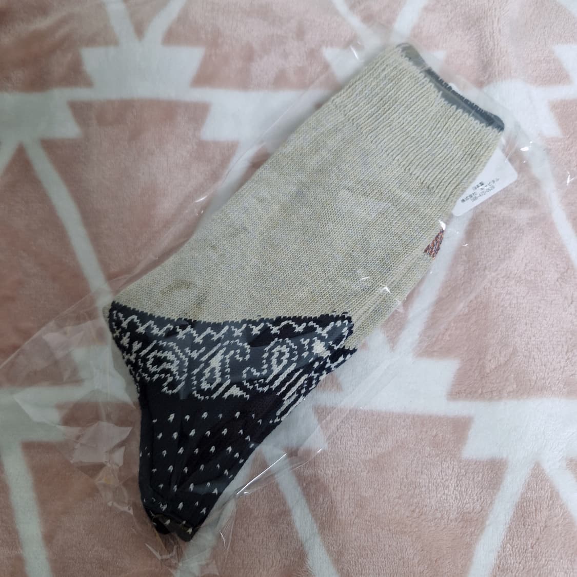 캐피탈 Kapital 힐 페이블리 반다나 삭스 양말 네이비 베이지 상품이미지2