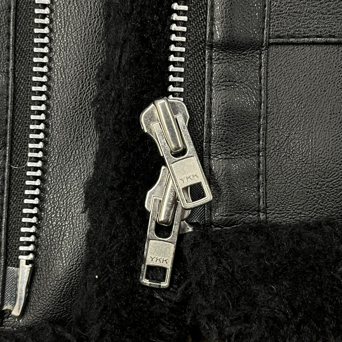 [정품/L] 도프 제이슨 블랙 레더 무스탕 자켓 b18 상품이미지6