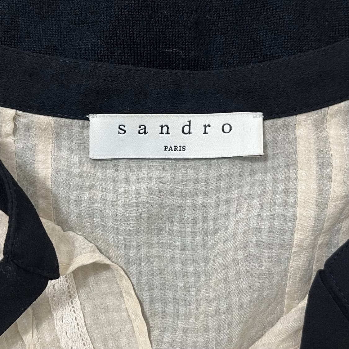 산드로(SANDRO) 레이스 프릴 카라 니트 상품이미지4